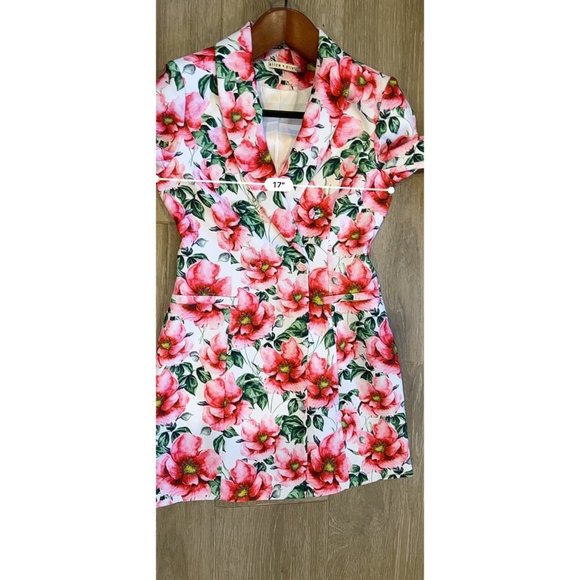 NWOT Alice + Olivia Latoya Floral Minidress Size 4 - Picture 6 of 7